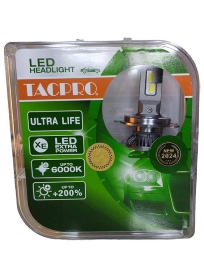 طقم إضاءة LED من قطعتين من تاك برو، 12 فولت 6000K، ضوء أبيض ساطع  9005